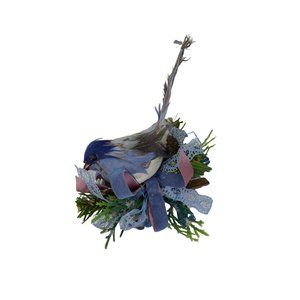 AS IS vintage blue bird clip on Christmas ornament